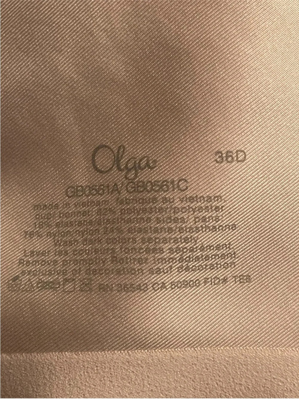 Olga By Warners No Side Effects Underwire T-Shirt Bra SZ 36D EUC